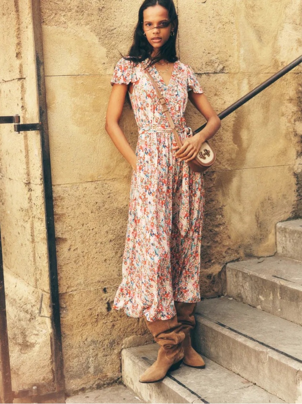 Boden Nicola Jersey Tea Dress Floral - Picture 7 of 8